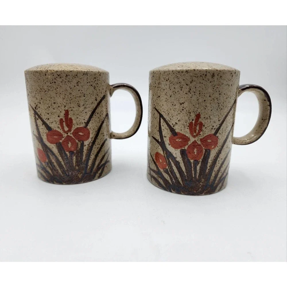 Otagiri Japan Elegant Wheat Pattern Salt Pepper Shaker Set Hand Crafted Vintage